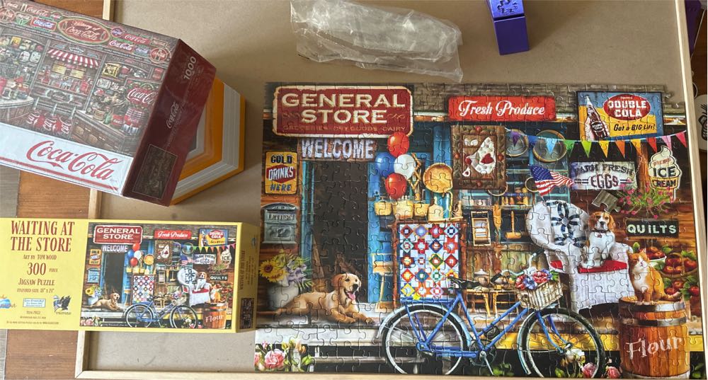 Waiting At The Store NIB  - SunsOut puzzle collectible [Barcode 796780297814] - Main Image 4