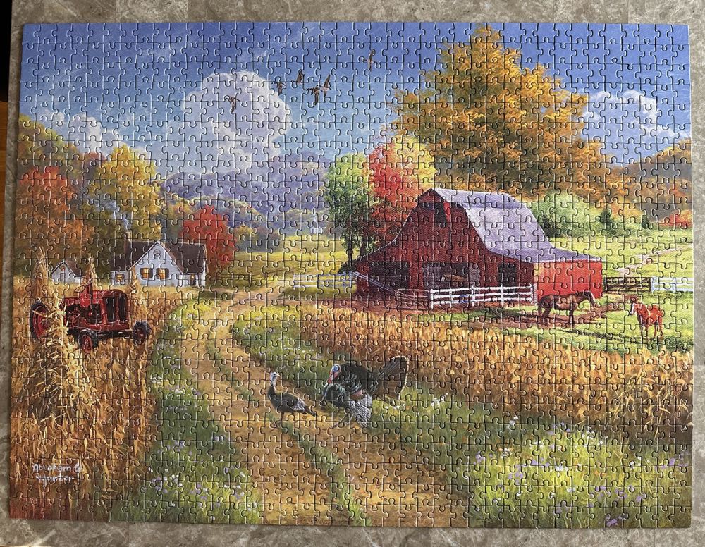 Abraham Hunter Season To Be Thankful 1000pc Puzzle - Rose Art puzzle collectible [Barcode 4895145437363] - Main Image 3