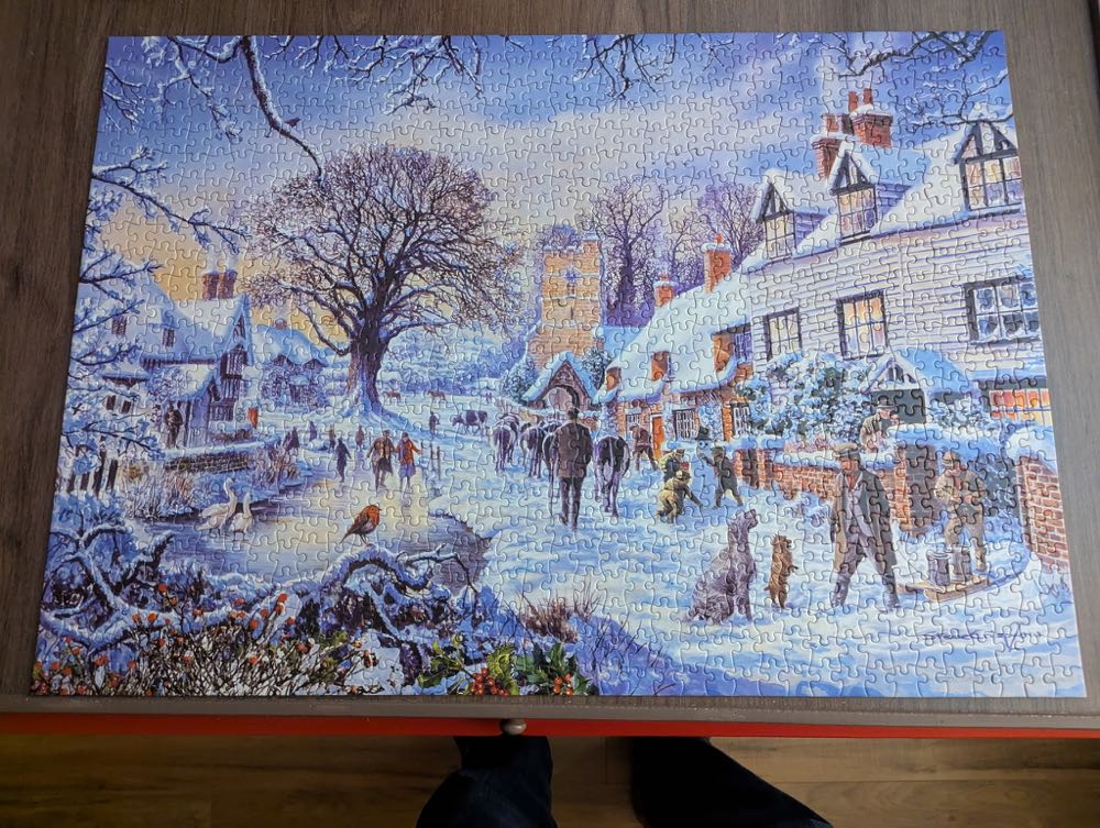 A Village In Winter - Sure Lox puzzle collectible [Barcode 686141029676] - Main Image 2