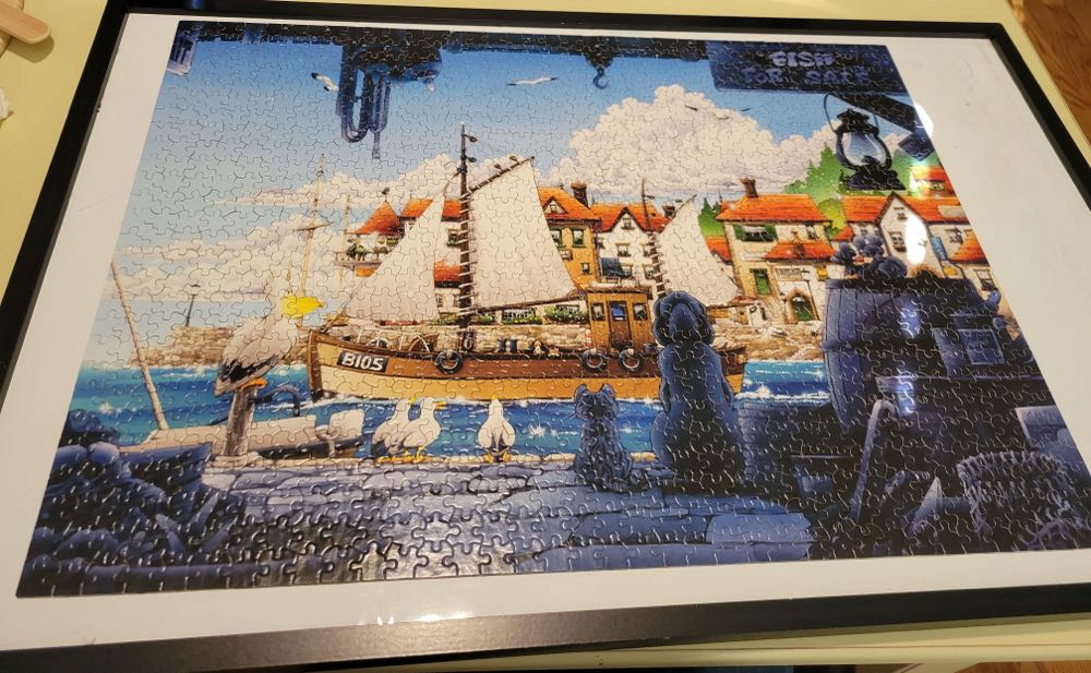 The Fishing Boat Sets Sail - Ceaco 🇺🇸 puzzle collectible - Main Image 2