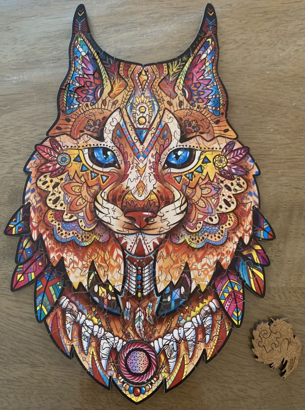 Wooden Gentle Lynx - Unidragon puzzle collectible - Main Image 3