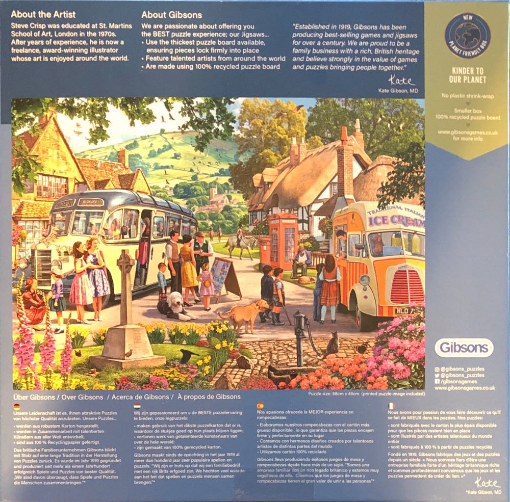 Boarding The Bus - Gibsons puzzle collectible [Barcode 5012269063530] - Main Image 2