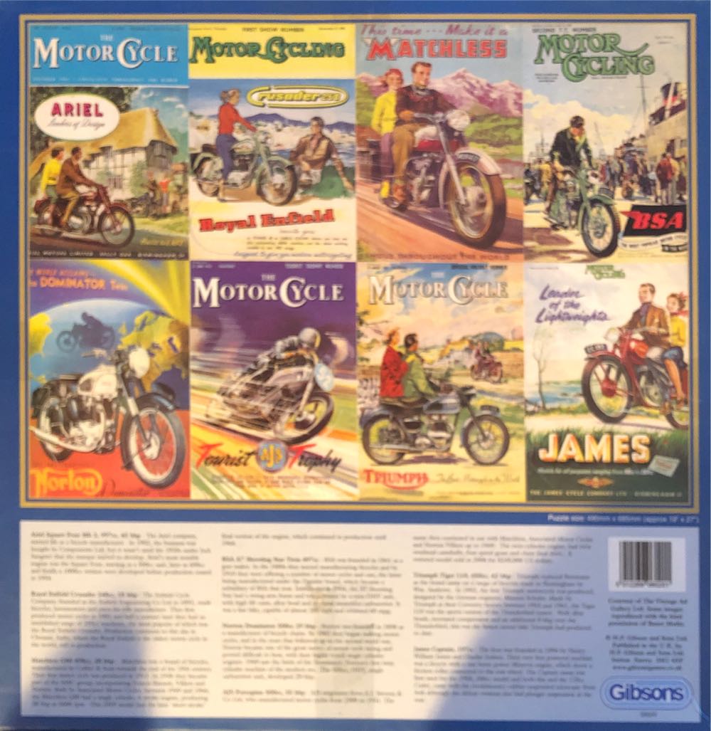 Great British Bikes 1940s-1960s - Gibsons puzzle collectible [Barcode 5012269060201] - Main Image 2