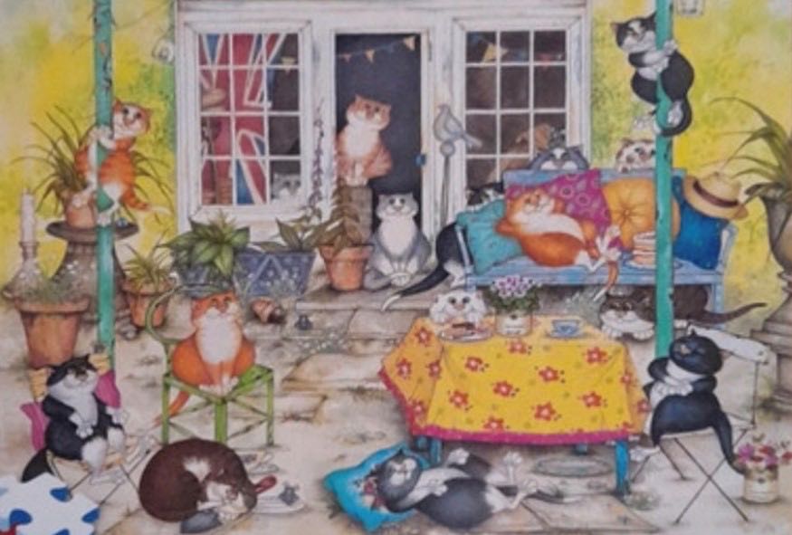 Summerhouse Cats - Gibsons puzzle collectible [Barcode 5012269027006] - Main Image 3