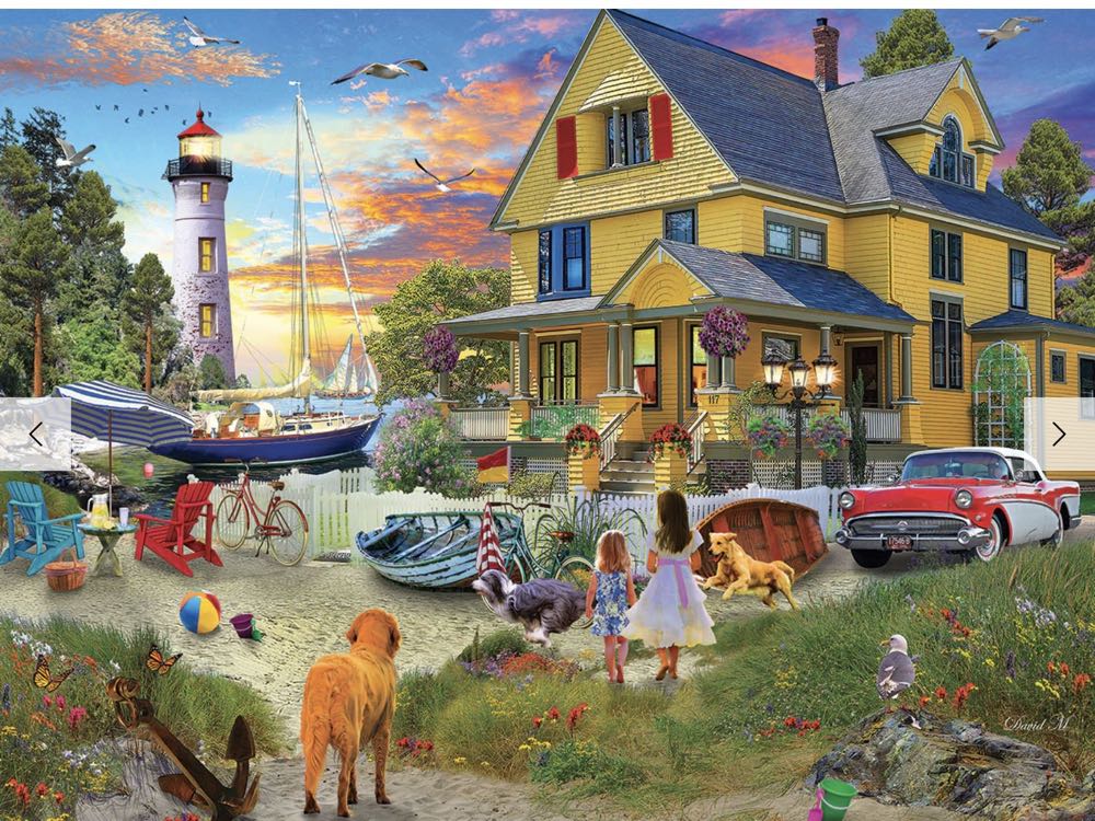 WM My Yellow Beach House - White Mountain puzzle collectible [Barcode 724819266364] - Main Image 2