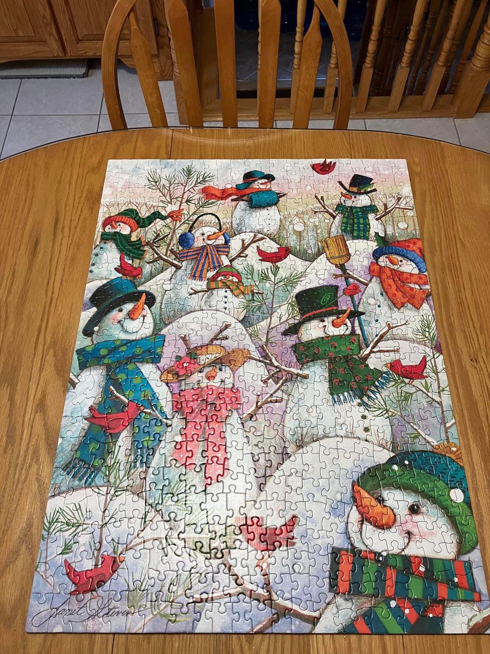 Hill Of A Lot Of Snowman - Cobble Hill puzzle collectible - Main Image 3