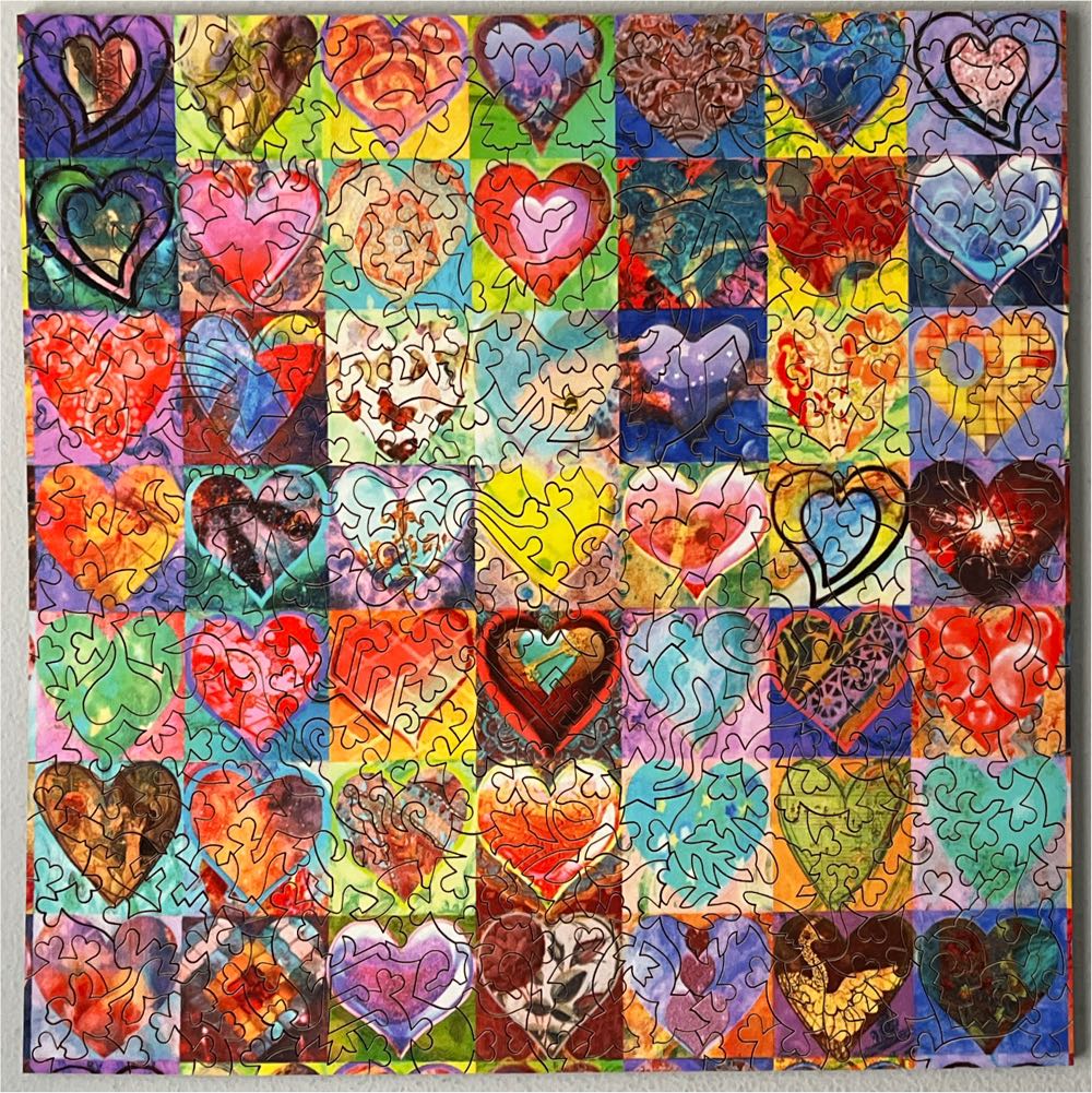 49 Hearts** - Nautilus Wooden Puzzles puzzle collectible - Main Image 2