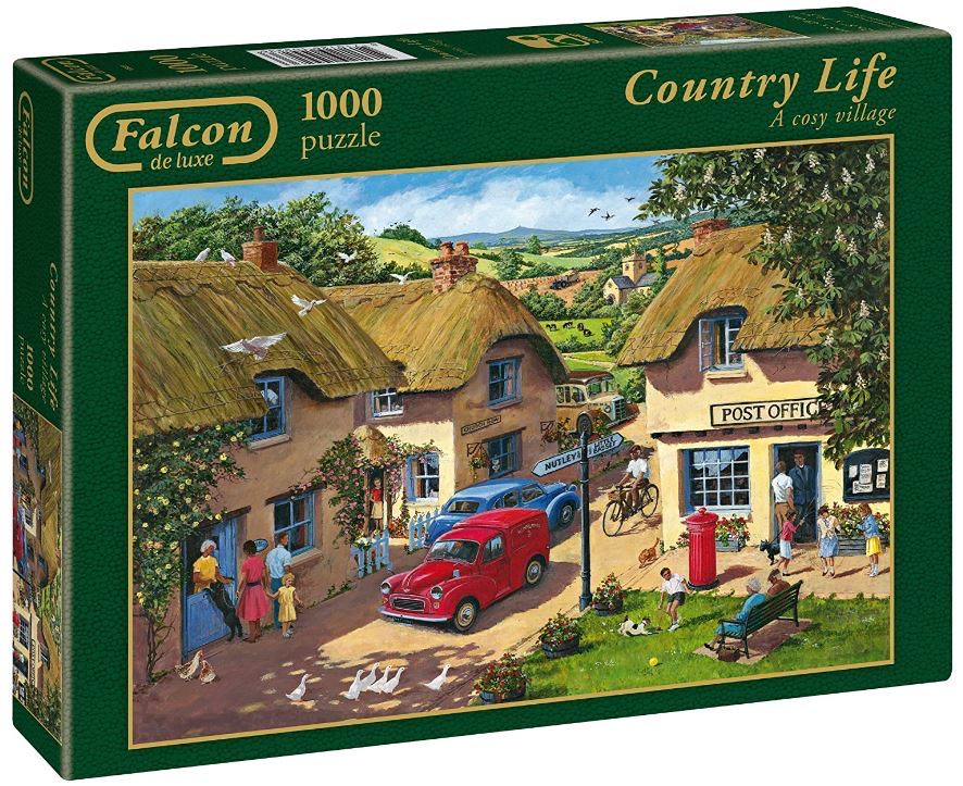 Country Life A Cosy Village - Falcon de luxe puzzle collectible [Barcode 8710126109236] - Main Image 4
