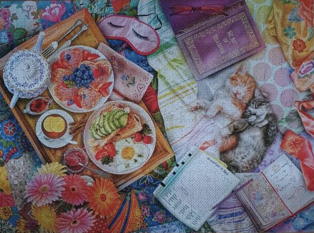 Breakfast In Bed - COMPLETED AND SOLD - Buffalo Games puzzle collectible [Barcode 079346127375] - Main Image 3