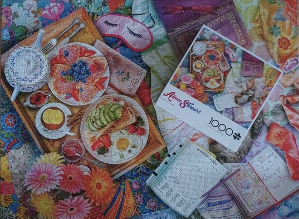 Breakfast In Bed - COMPLETED AND SOLD - Buffalo Games puzzle collectible [Barcode 079346127375] - Main Image 4