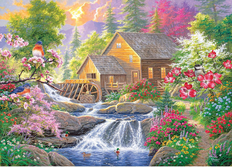 Songbirds At Summertime Mill - CraZArt puzzle collectible [Barcode 4895145427951] - Main Image 2