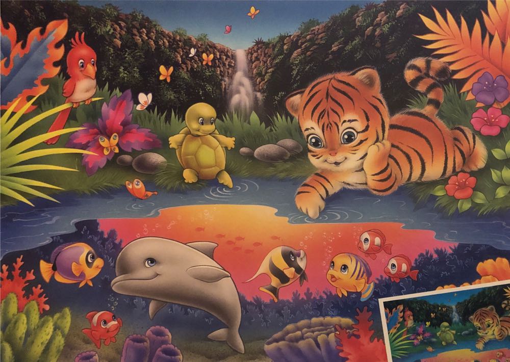 Tiger And Dolphin 🟦 - Clementoni puzzle collectible [Barcode 8005125294411] - Main Image 2