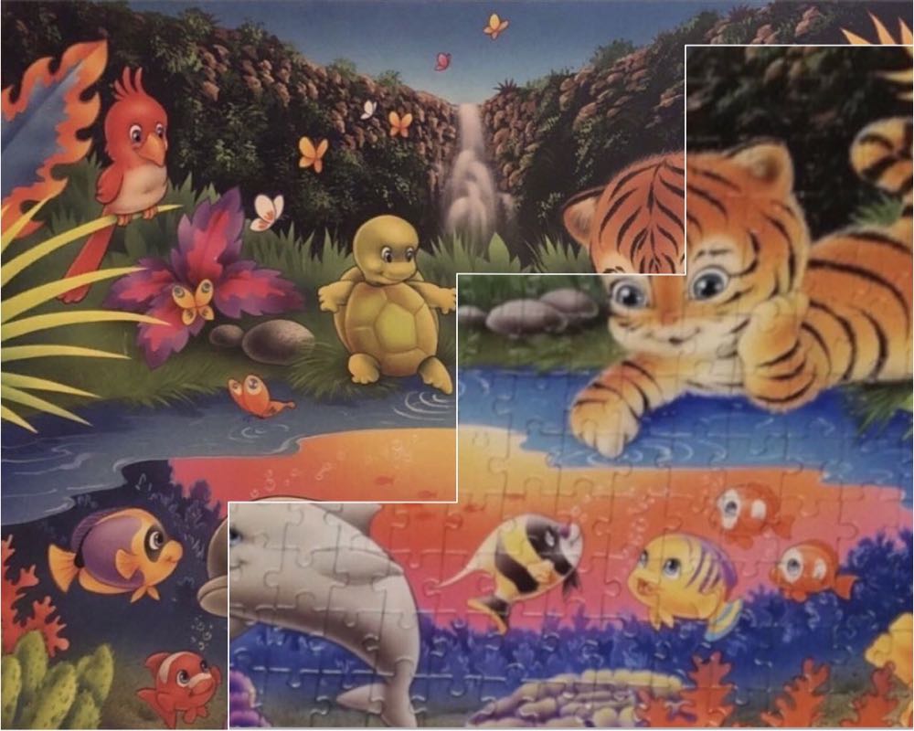 Tiger And Dolphin 🟦 - Clementoni puzzle collectible [Barcode 8005125294411] - Main Image 4