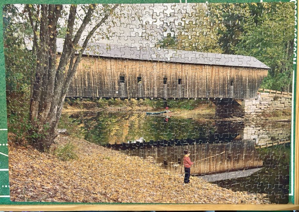 Hemlock Bridge, ME - Milton Bradley puzzle collectible [Barcode 032244046117] - Main Image 2