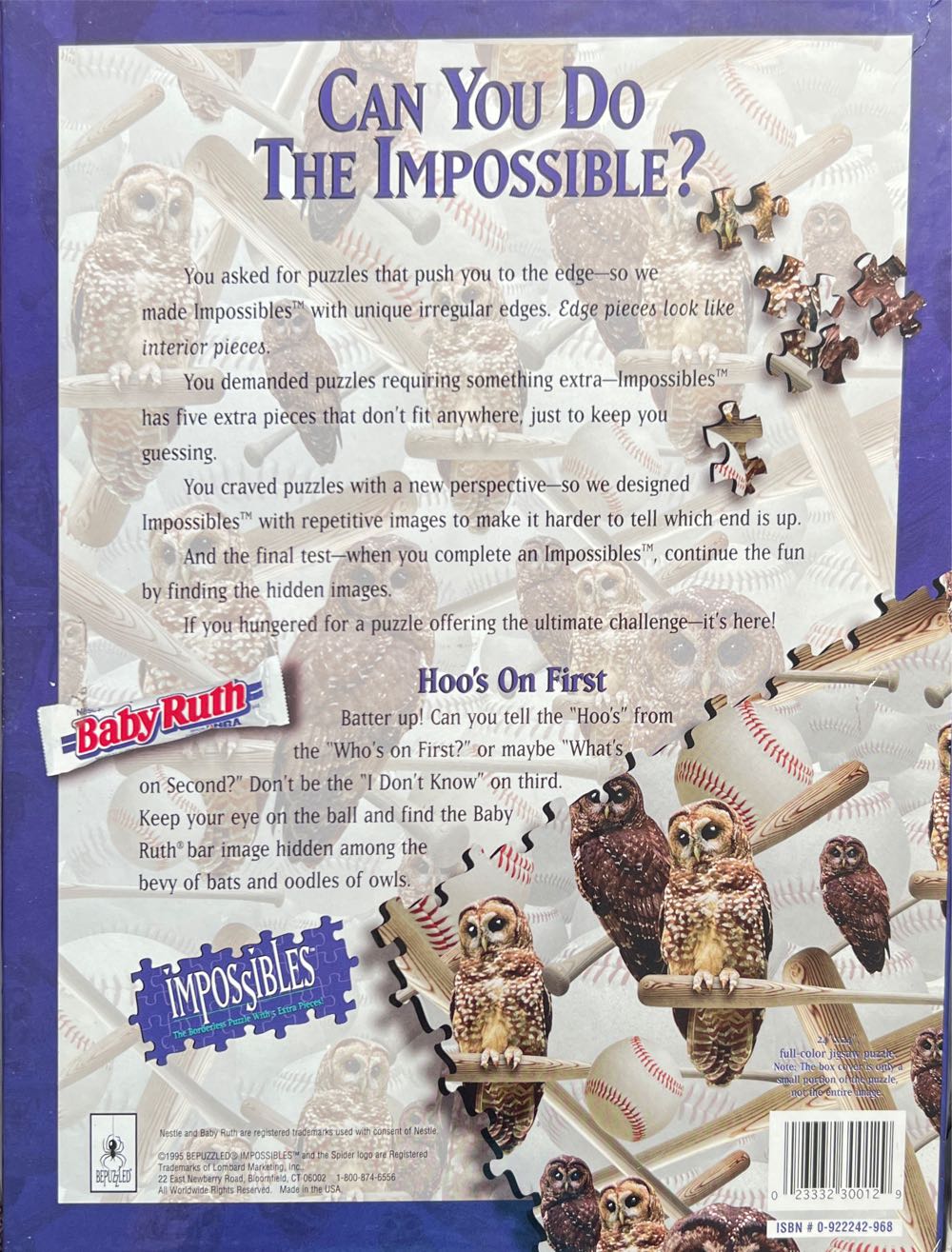 NFS Impossibles Hoo’s On First-NEW - Impossibles 🚫 puzzle collectible [Barcode 023332300129] - Main Image 2