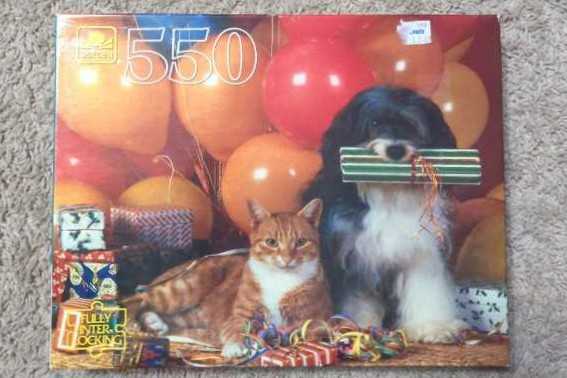 300 Piece Larry Jones Art Puzzle ”kitten Garden Fun” 18” X 24” Large Piece