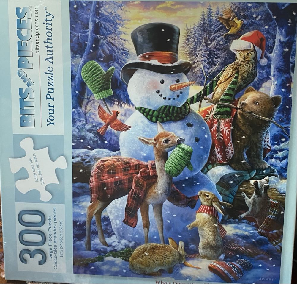 Who’s Decorating The Snowman - Bits & Pieces puzzle collectible [Barcode 192949045607] - Main Image 2