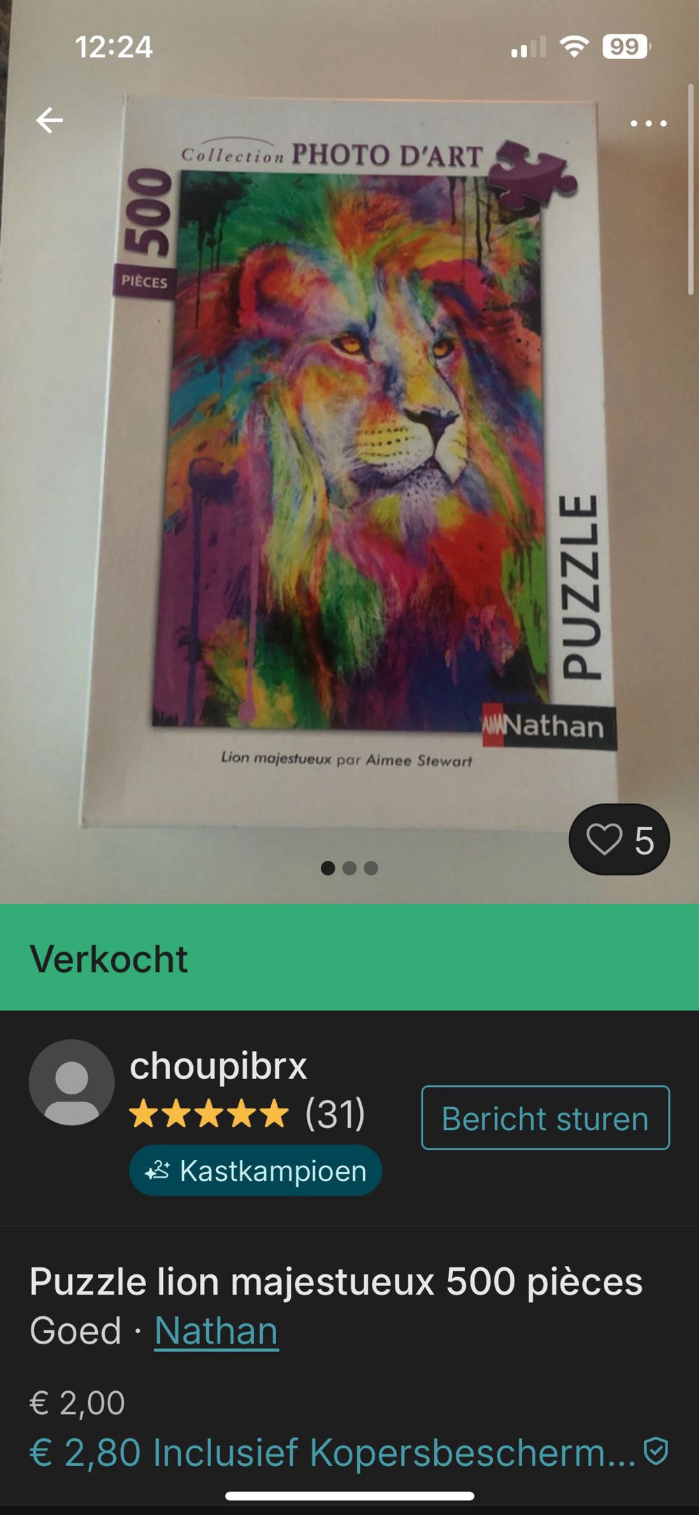 Lion Majestic - Nathan puzzle collectible [Barcode 4005556876075] - Main Image 4