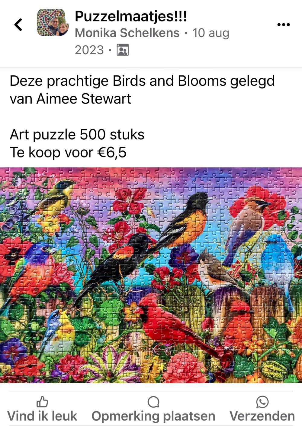 Birds And Blooms - CraZArt puzzle collectible [Barcode 4895145420136] - Main Image 4