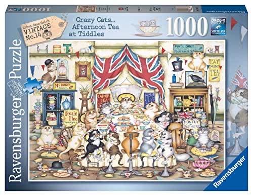 Crazy Cats…Afternoon Tea At Tiddles - Ravensburger puzzle collectible [Barcode 4005556174874] - Main Image 1