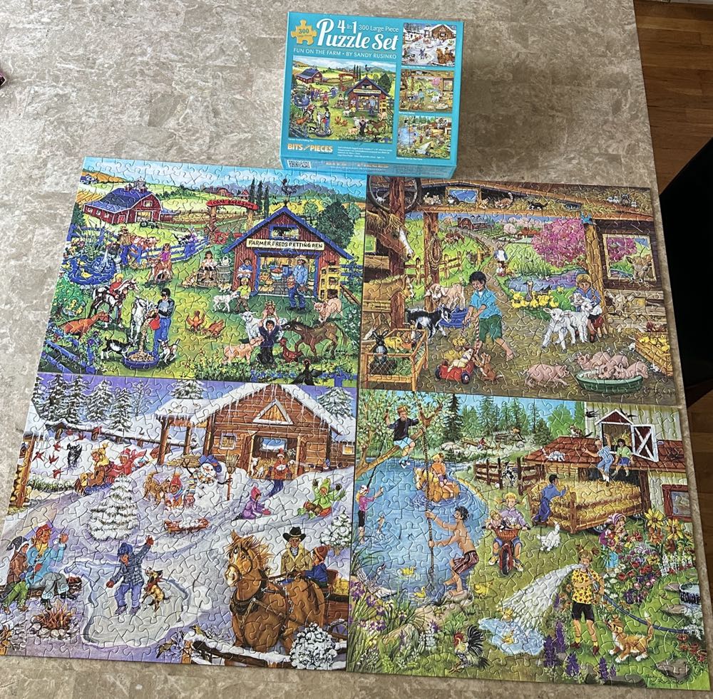 Fun On The Farm - 4 Puzzle Box Set - Bits And Pieces puzzle collectible [Barcode 192949046901] - Main Image 2