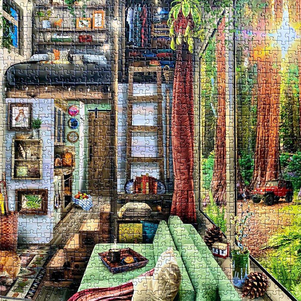 Redwood Forest Tiny House - Ravensburger puzzle collectible [Barcode 4005556174966] - Main Image 2
