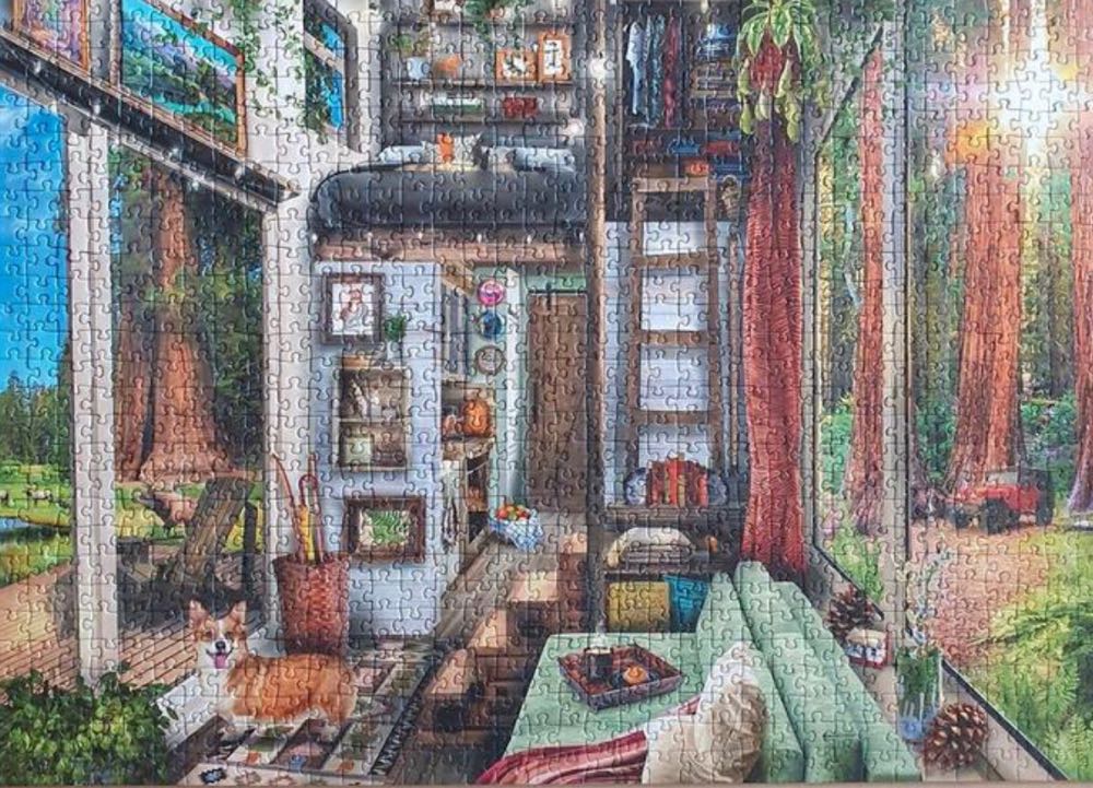 Redwood Forest Tiny House - Ravensburger puzzle collectible [Barcode 4005556174966] - Main Image 3