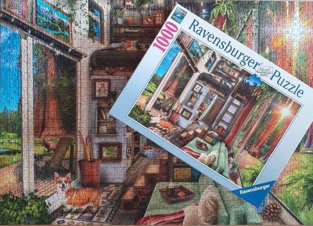 Redwood Forest Tiny House - Ravensburger puzzle collectible [Barcode 4005556174966] - Main Image 4