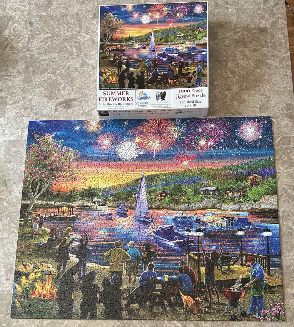 Summer Fireworks - SunsOut puzzle collectible [Barcode 796780315464] - Main Image 2