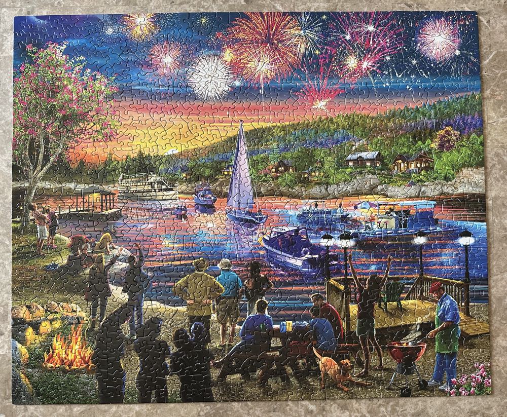 Summer Fireworks - SunsOut puzzle collectible [Barcode 796780315464] - Main Image 3