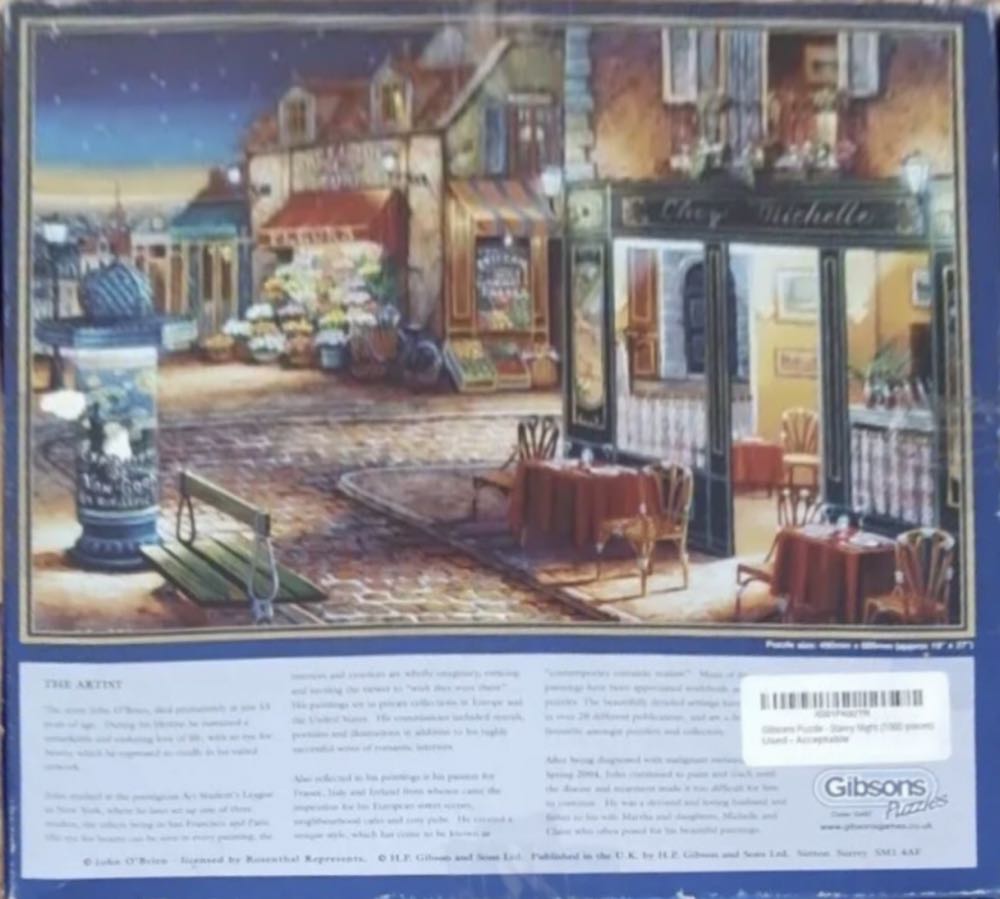 Starry Night - Gibsons puzzle collectible [Barcode 5012269004977] - Main Image 4