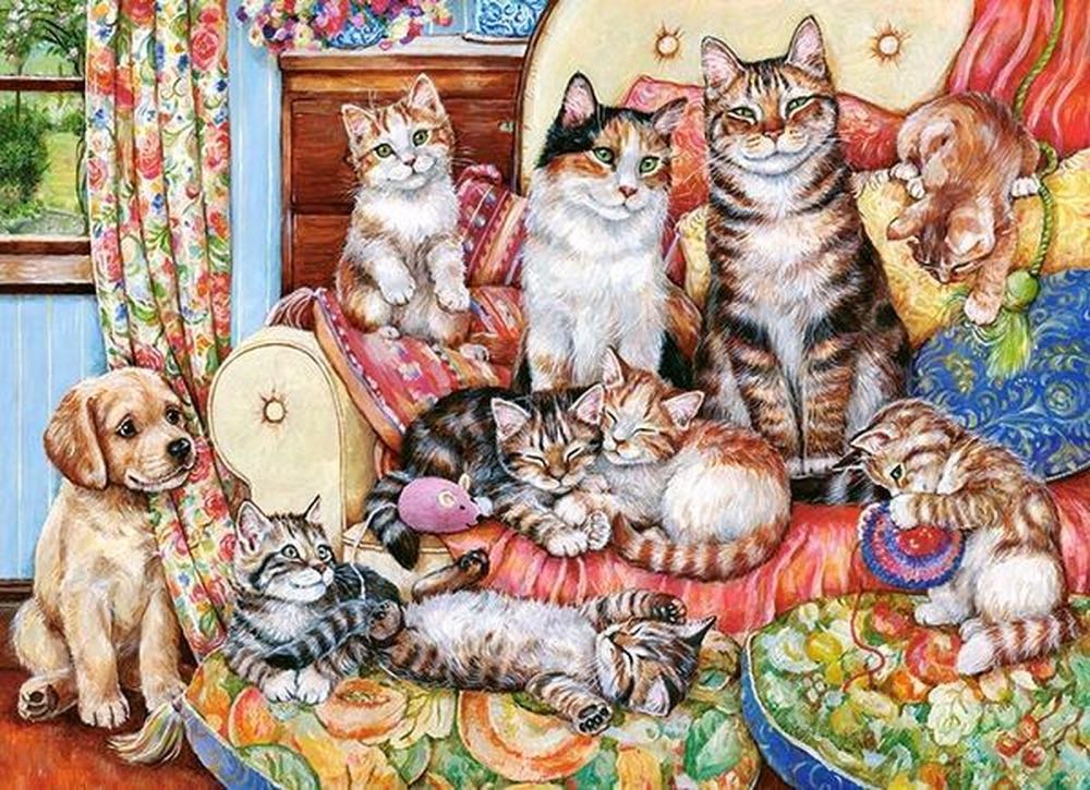 Cat Family - Castorland puzzle collectible [Barcode 5904438030439] - Main Image 3