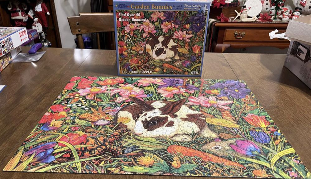 TRADED-Garden Bunnies-KS - White Mountain puzzle collectible [Barcode 724819254873] - Main Image 2