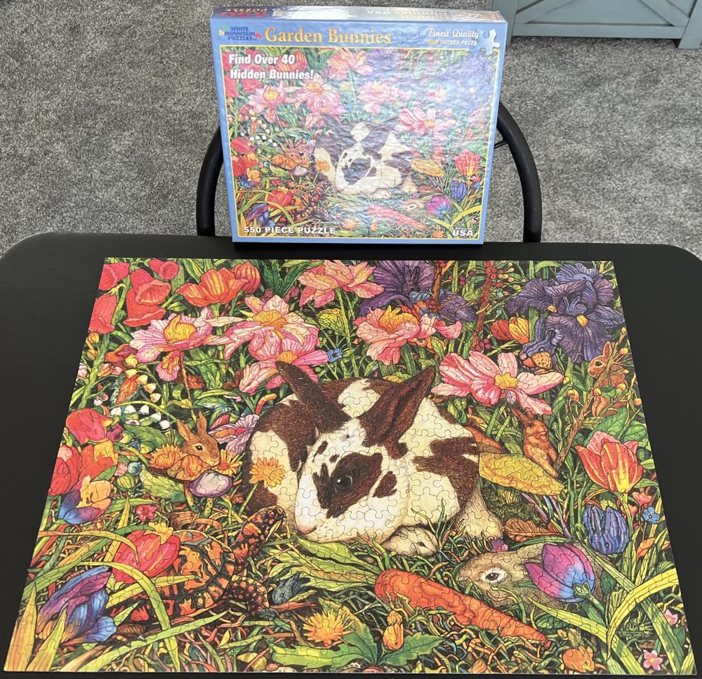 TRADED-Garden Bunnies-KS - White Mountain puzzle collectible [Barcode 724819254873] - Main Image 3