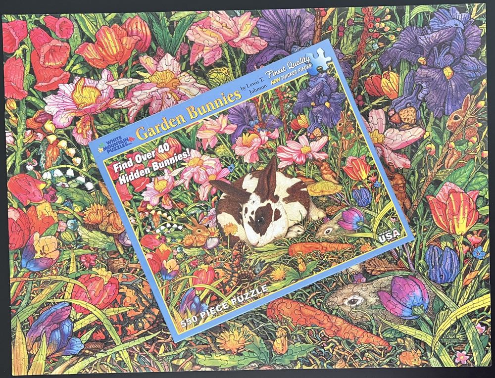 TRADED-Garden Bunnies-KS - White Mountain puzzle collectible [Barcode 724819254873] - Main Image 4