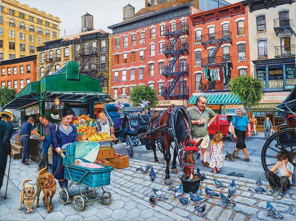 The Streets Of New York - SunsOut puzzle collectible [Barcode 0796780442351] - Main Image 2