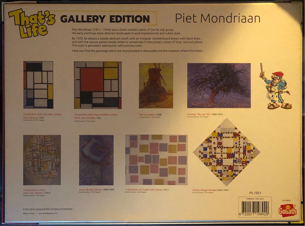 Gallery Edition Piet Mondriaan (Maken) - goliath puzzle collectible [Barcode 8720077198920] - Main Image 4