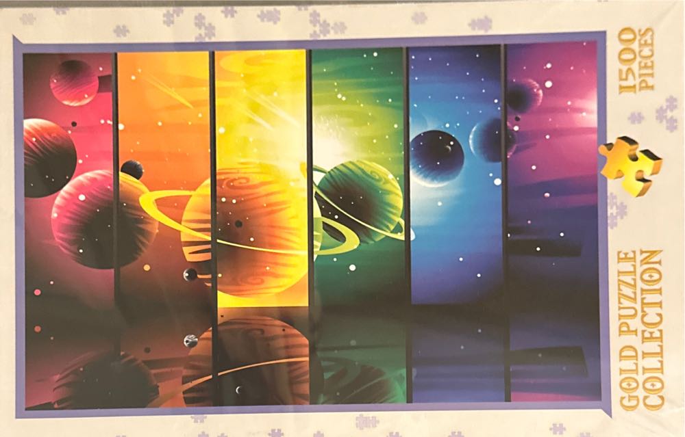 Planets Illustration - Gold Puzzle puzzle collectible [Barcode 8699375061444] - Main Image 1