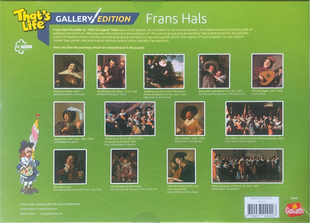 Gallery Edition Frans Hals - goliath puzzle collectible [Barcode 8720077229228] - Main Image 3