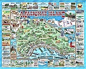 Mackinac Island Michigan - White Mountain Puzzles puzzle collectible [Barcode 724819248186] - Main Image 2