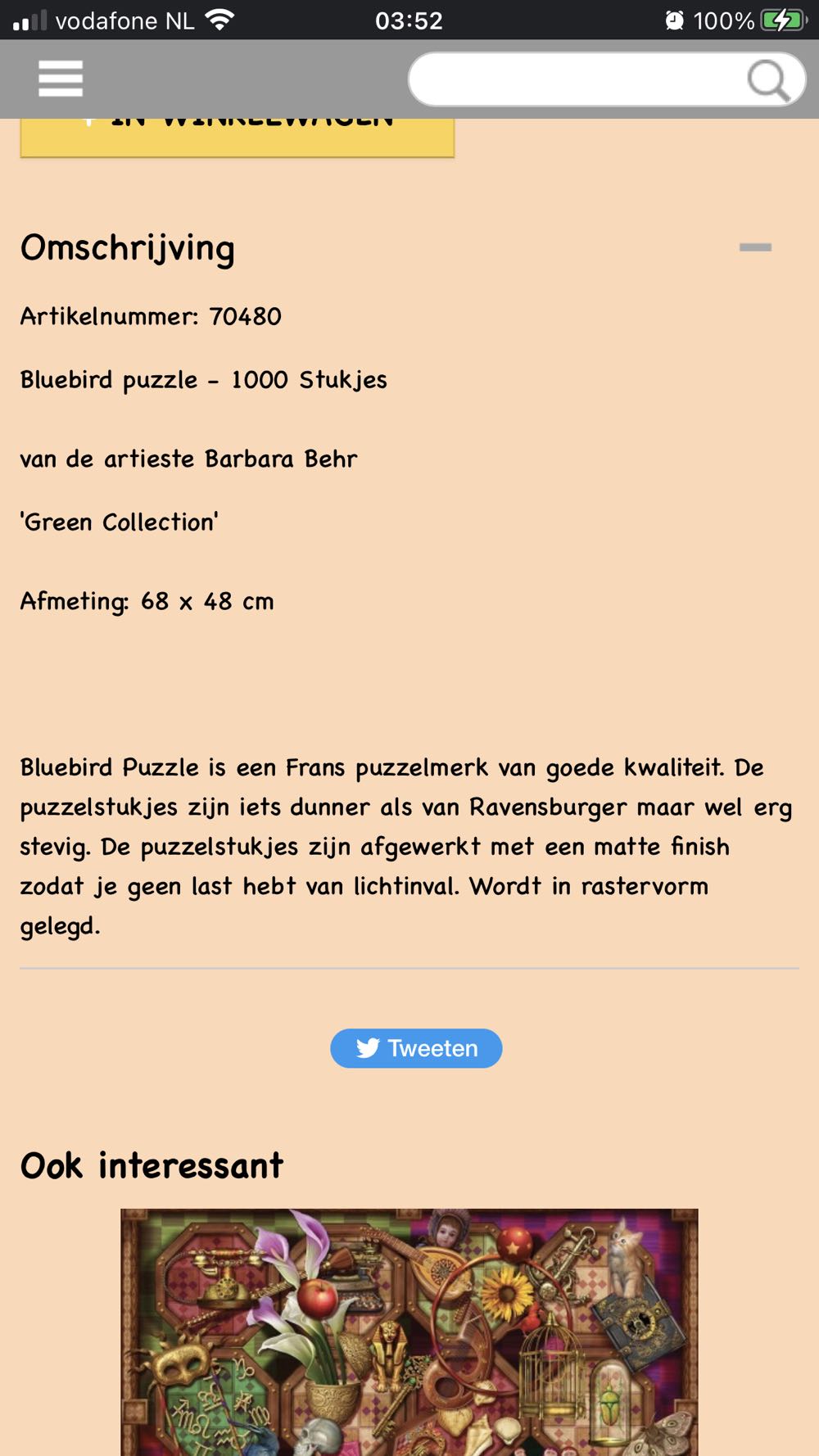 Green Collection - Bluebird Puzzle puzzle collectible [Barcode 3663384704802] - Main Image 4