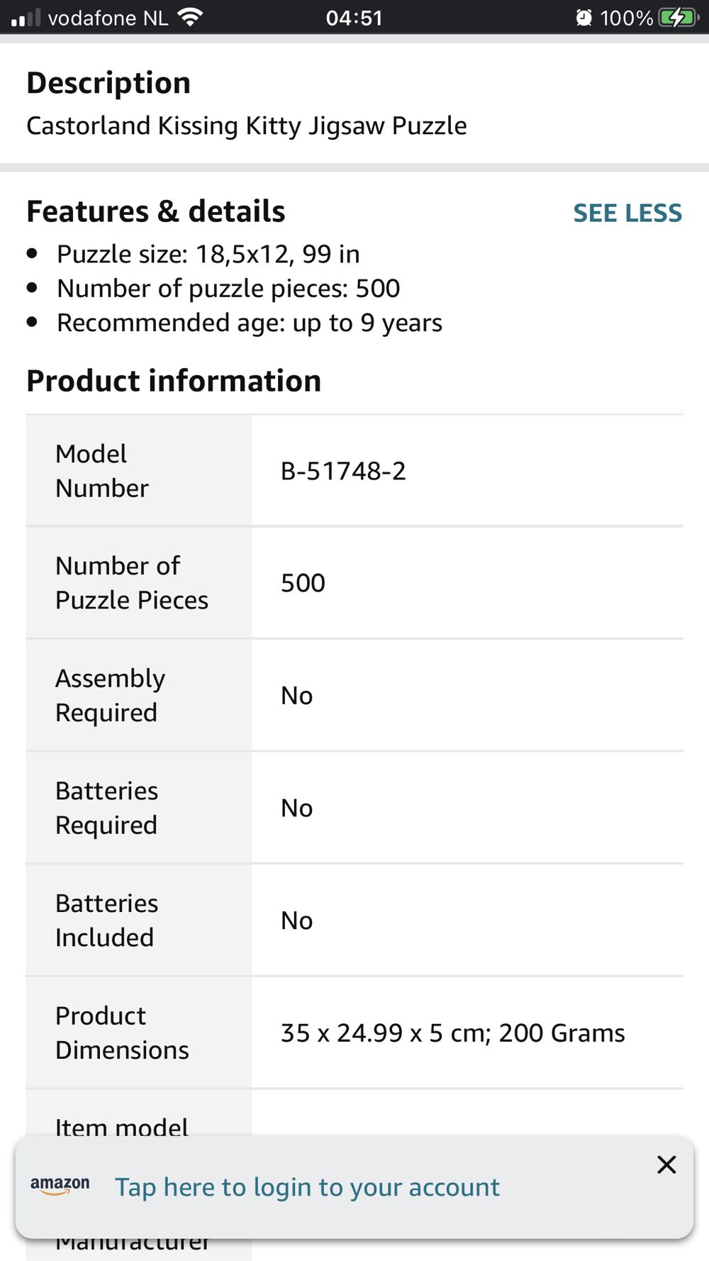 Kissing Kitty 🟦 - Castorland puzzle collectible [Barcode 5904438051748] - Main Image 3