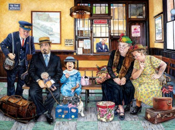 The Critics 🟦 - SunsOut puzzle collectible [Barcode 796780445581] - Main Image 2