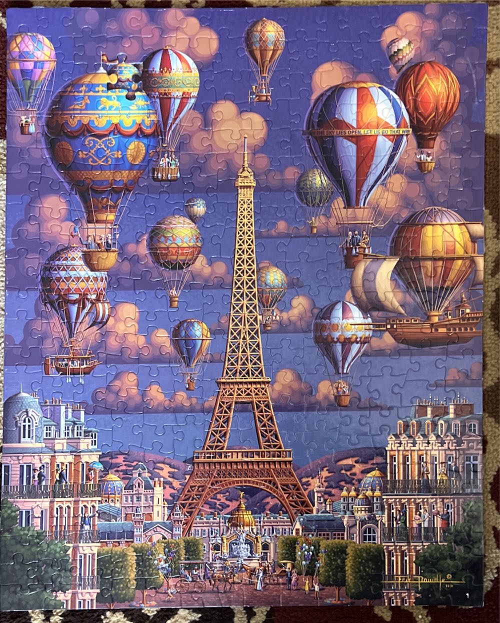 Ballons Over Paris Reg. Puzzle Not Wooden - Dowdle puzzle collectible - Main Image 2