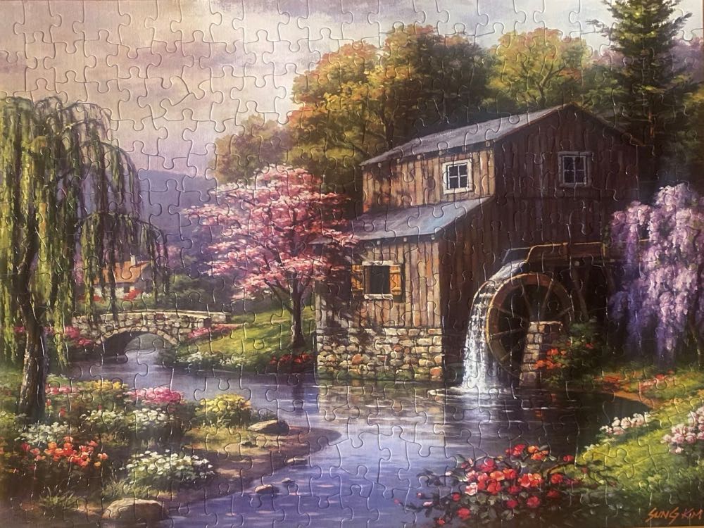 0114 SunsOut: Spring At The Mill - SunsOut puzzle collectible [Barcode 192949064028] - Main Image 2