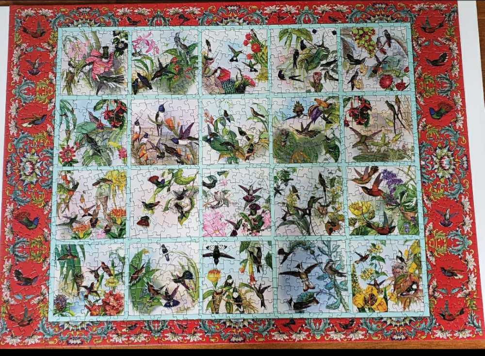 Hummingbird Garden Quilt  - Bits & Pieces puzzle collectible [Barcode 704812107802] - Main Image 2