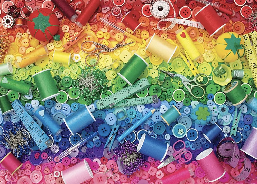 Sewing a Rainbow - Colorcraft puzzle collectible [Barcode 850019417685] - Main Image 2