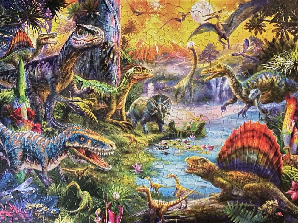 067 Ceaco: Prehistoria - Dino Landscape - Ceaco puzzle collectible [Barcode 021081222891] - Main Image 2