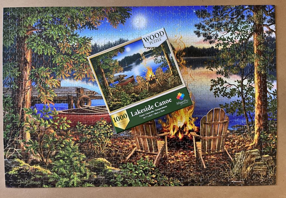 Lakeside Canoe - Majestic Puzzles By Springbok puzzle collectible [Barcode 091683720019] - Main Image 3