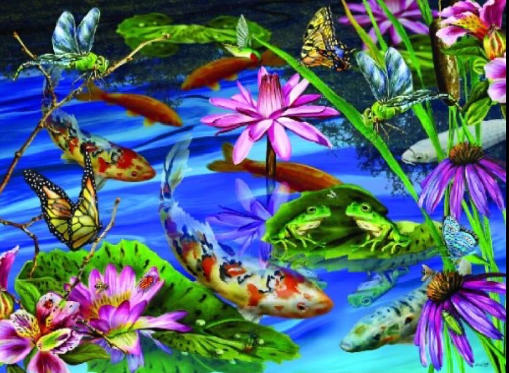 Frogs Eye View - SunsOut puzzle collectible [Barcode 796780349216] - Main Image 2